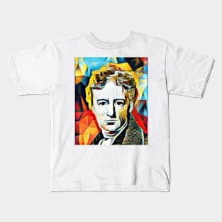 Charles Lamb Abstract Portrait | Charles Lamb Artwork 2 Kids T-Shirt